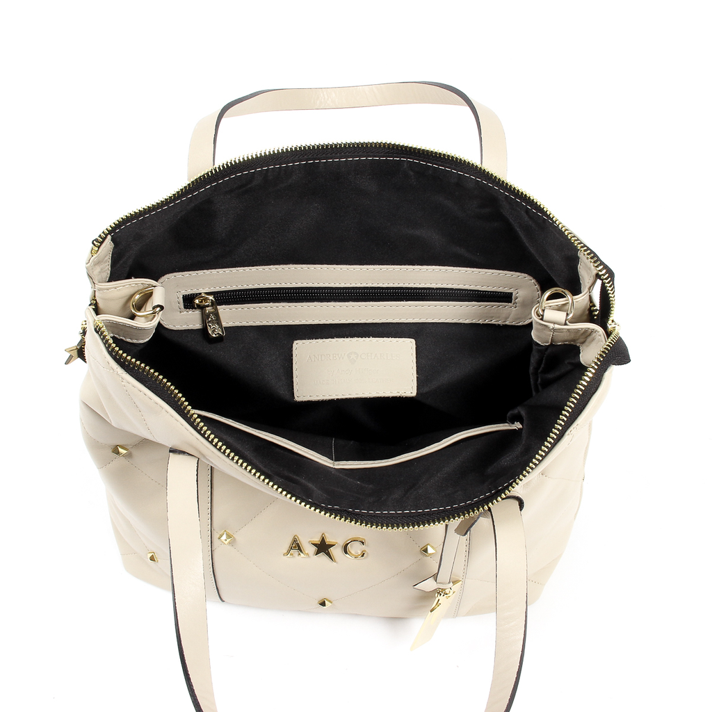 Borsa a mano da donna Andrew Charles Beige YAZMIN