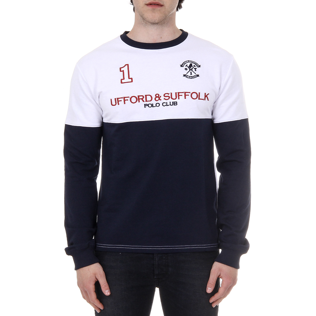 Maglione da uomo a maniche lunghe con scollo tondo Ufford & Suffolk Polo Club