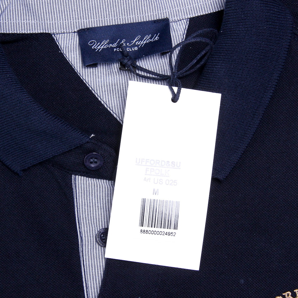 Polo da uomo a maniche corte Ufford & Suffolk Polo Club US025 BLU NAVY