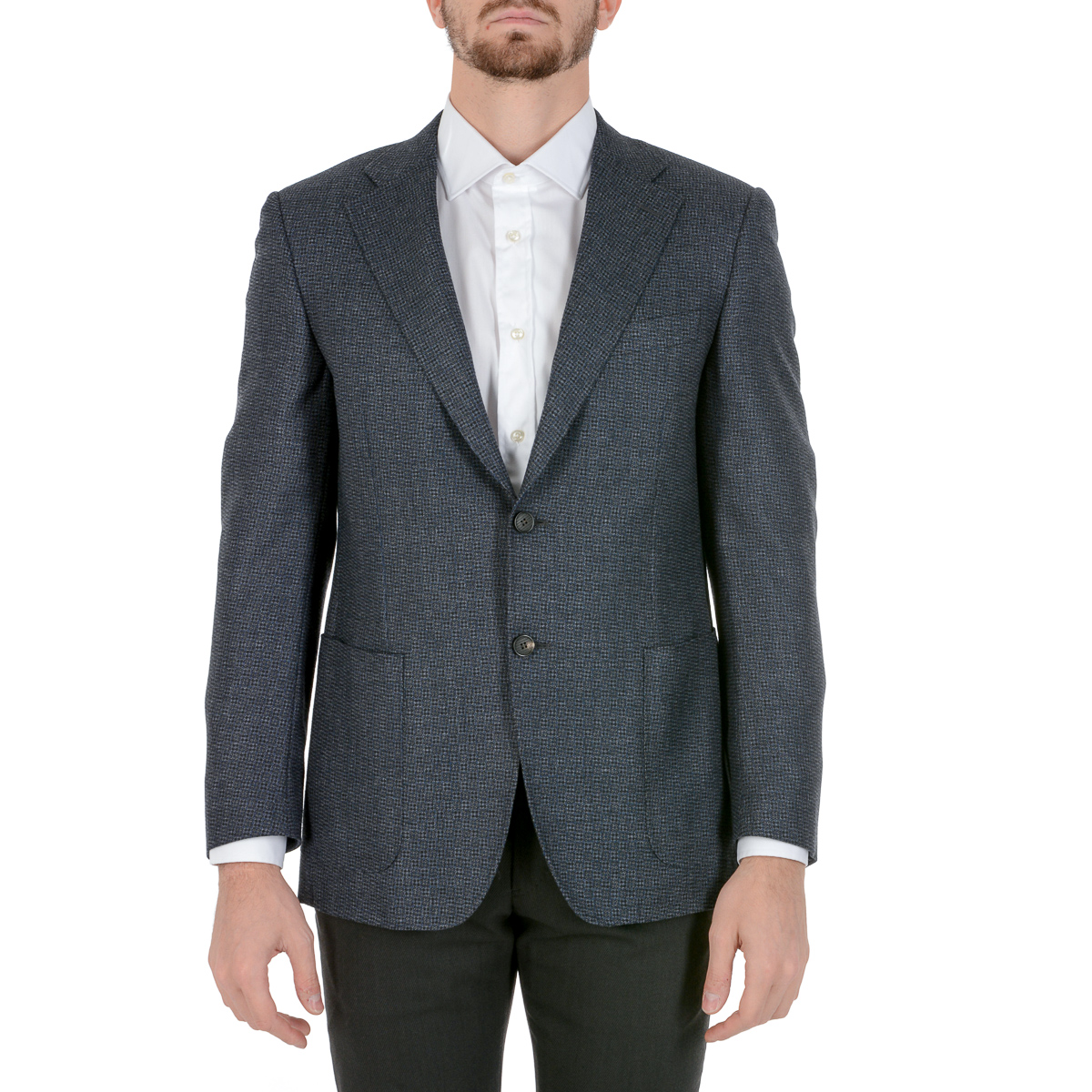 Giacca da uomo Canali maniche lunghe grigio scuro
