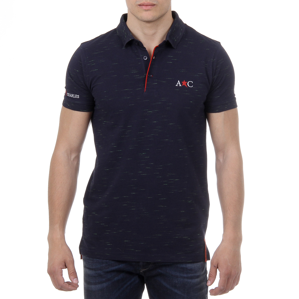 Andrew Charles Polo da uomo a maniche corte blu scuro RYAN