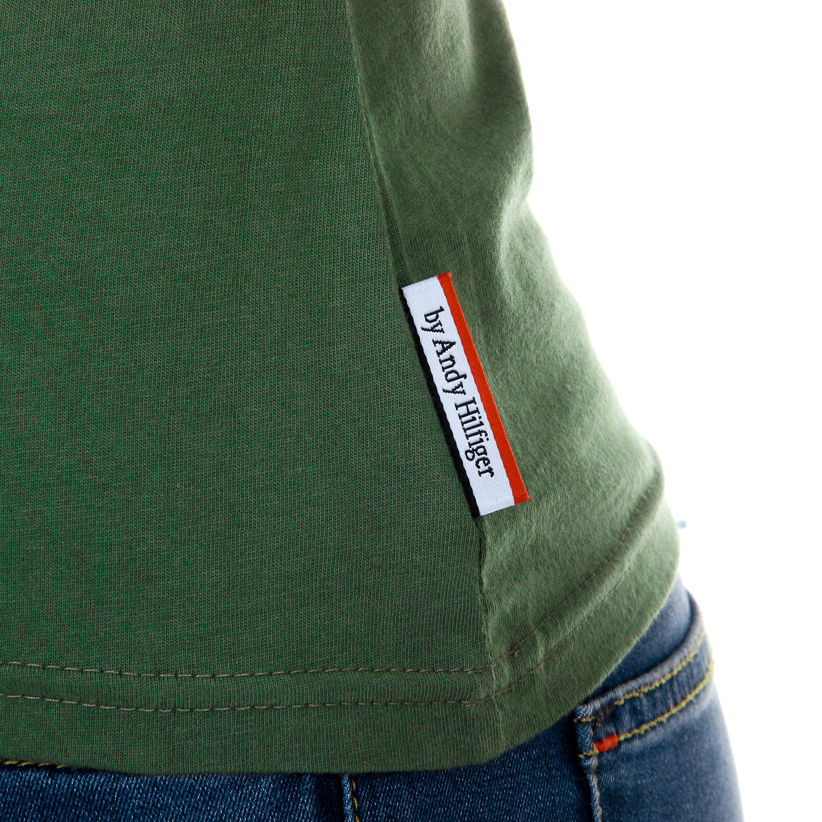 Andrew Charles T-shirt da donna a maniche corte con scollo rotondo verde TARANA