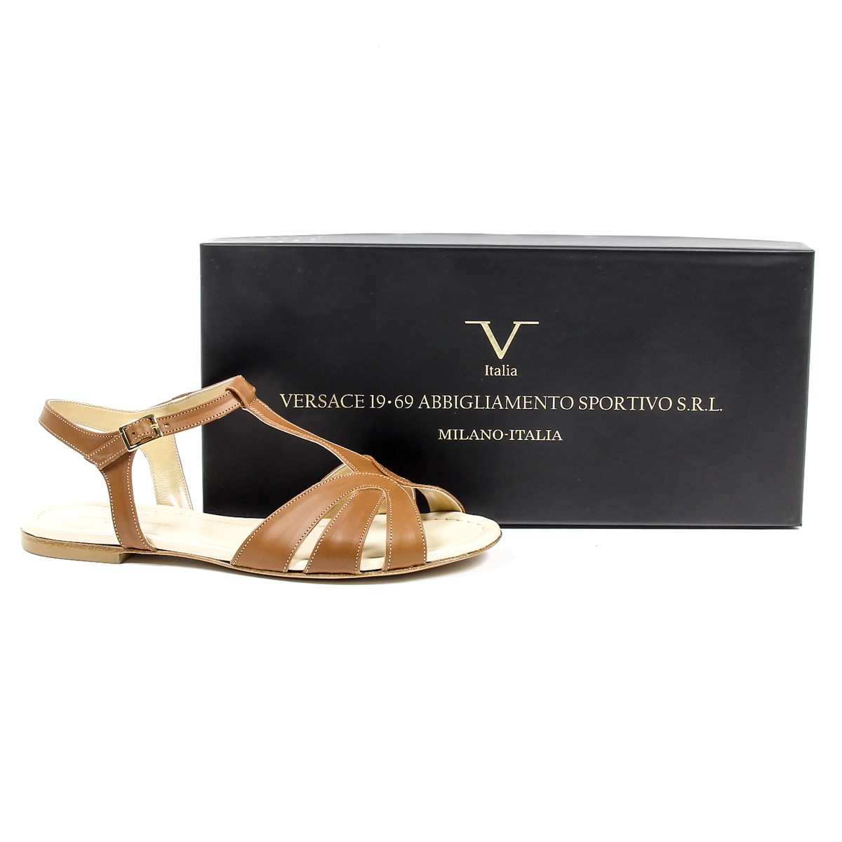 V 1969 Italia Sandalo Donna Marrone ERMES