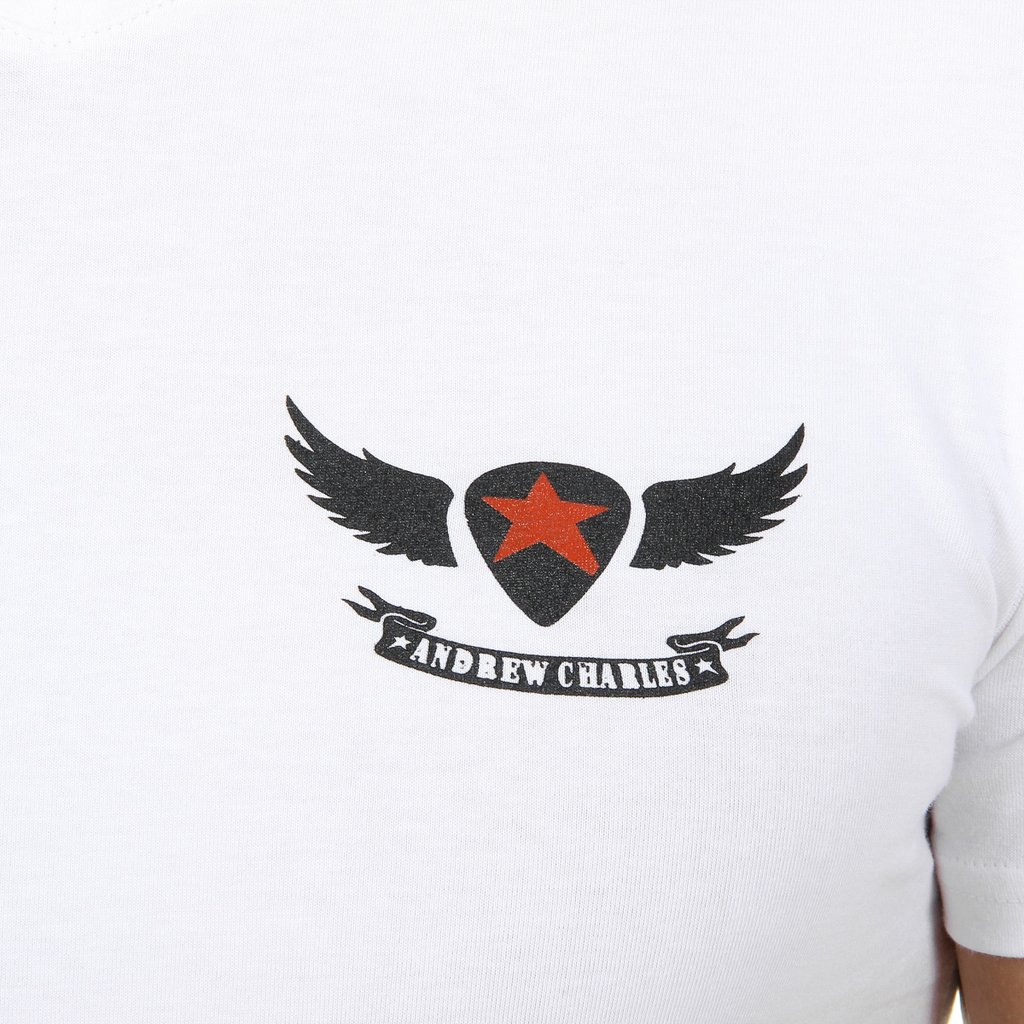 Andrew Charles T-shirt da uomo a maniche corte con scollo a V bianca KENAN