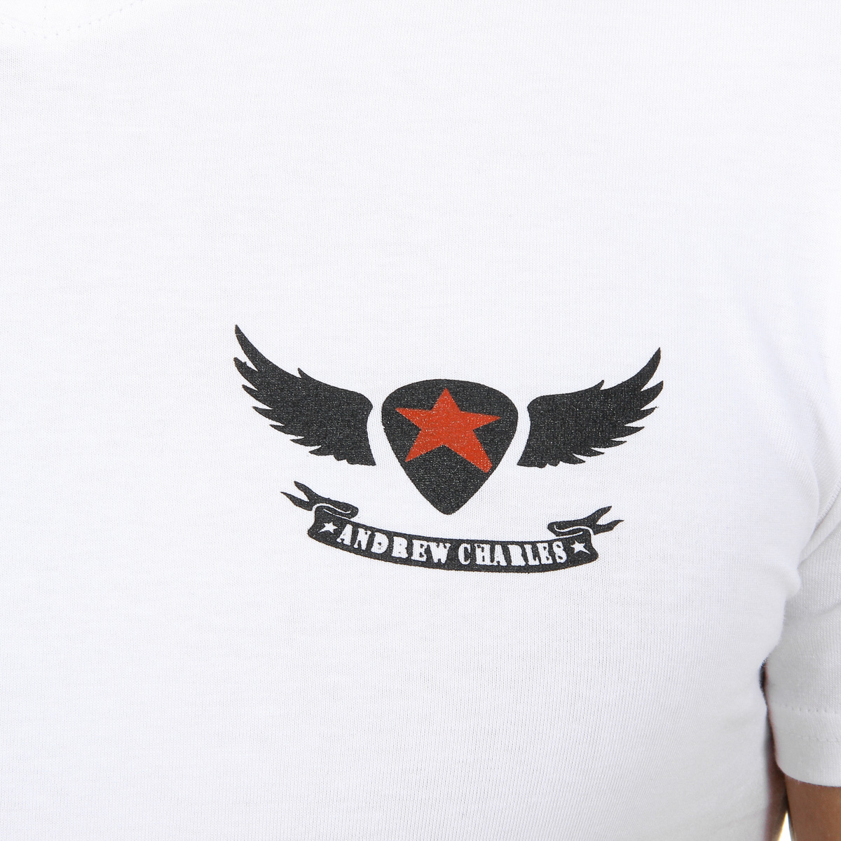 Andrew Charles T-shirt da uomo a maniche corte con scollo a V bianca KENAN