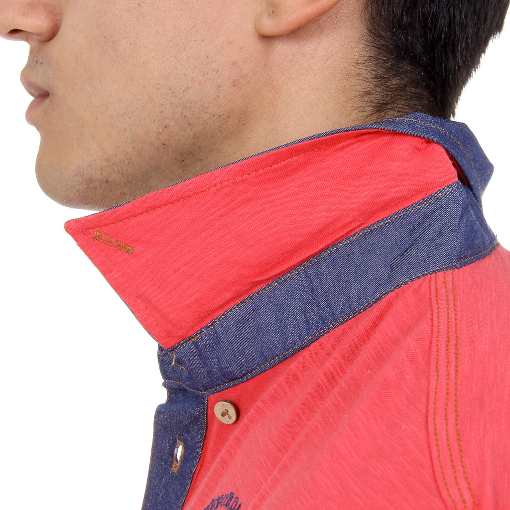 Polo da uomo a maniche corte Ufford & Suffolk Polo Club US007B POMEGRANATE