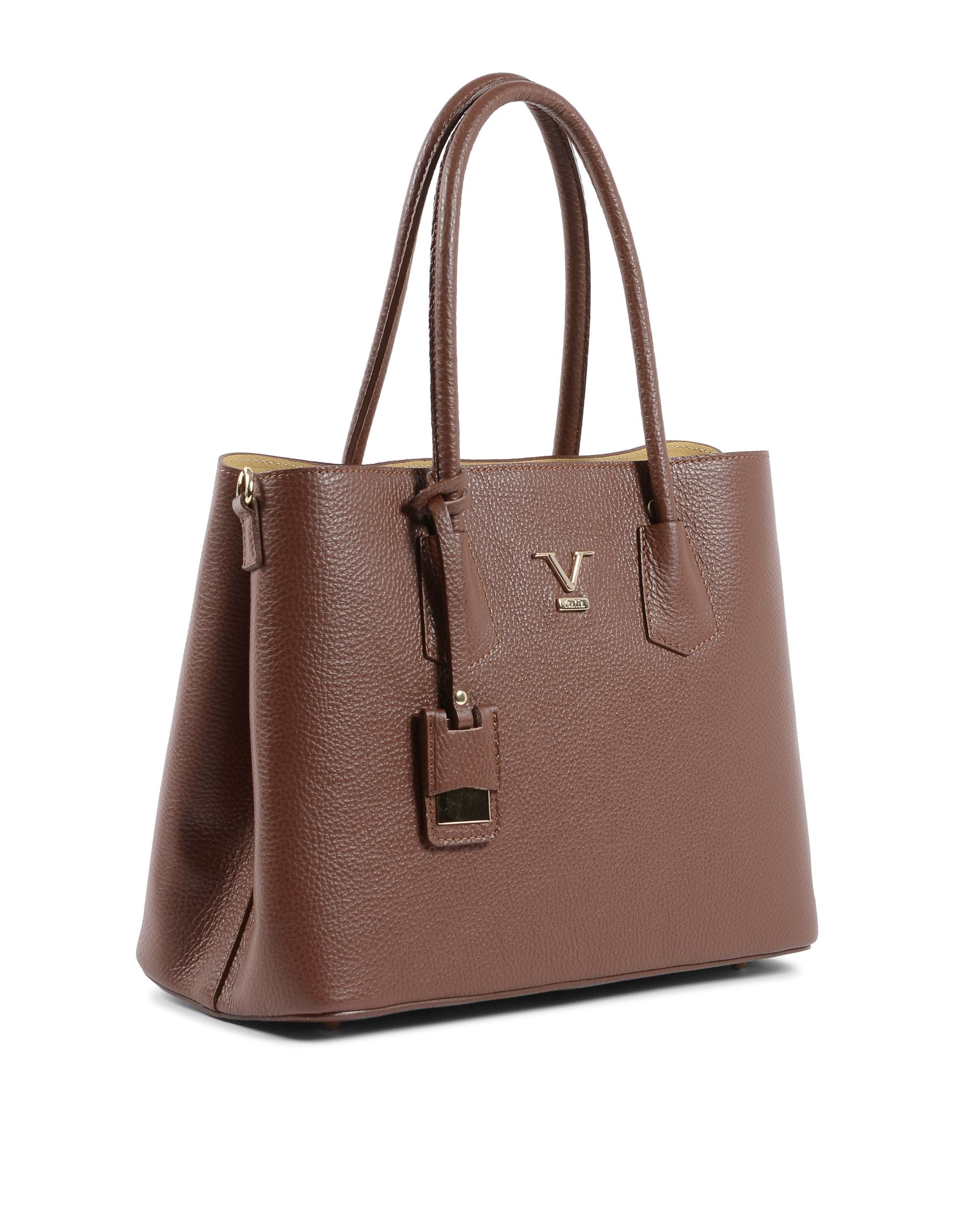 Borsa da donna V Italia Marrone scuro 10510 DOLLARO BRUCIATO