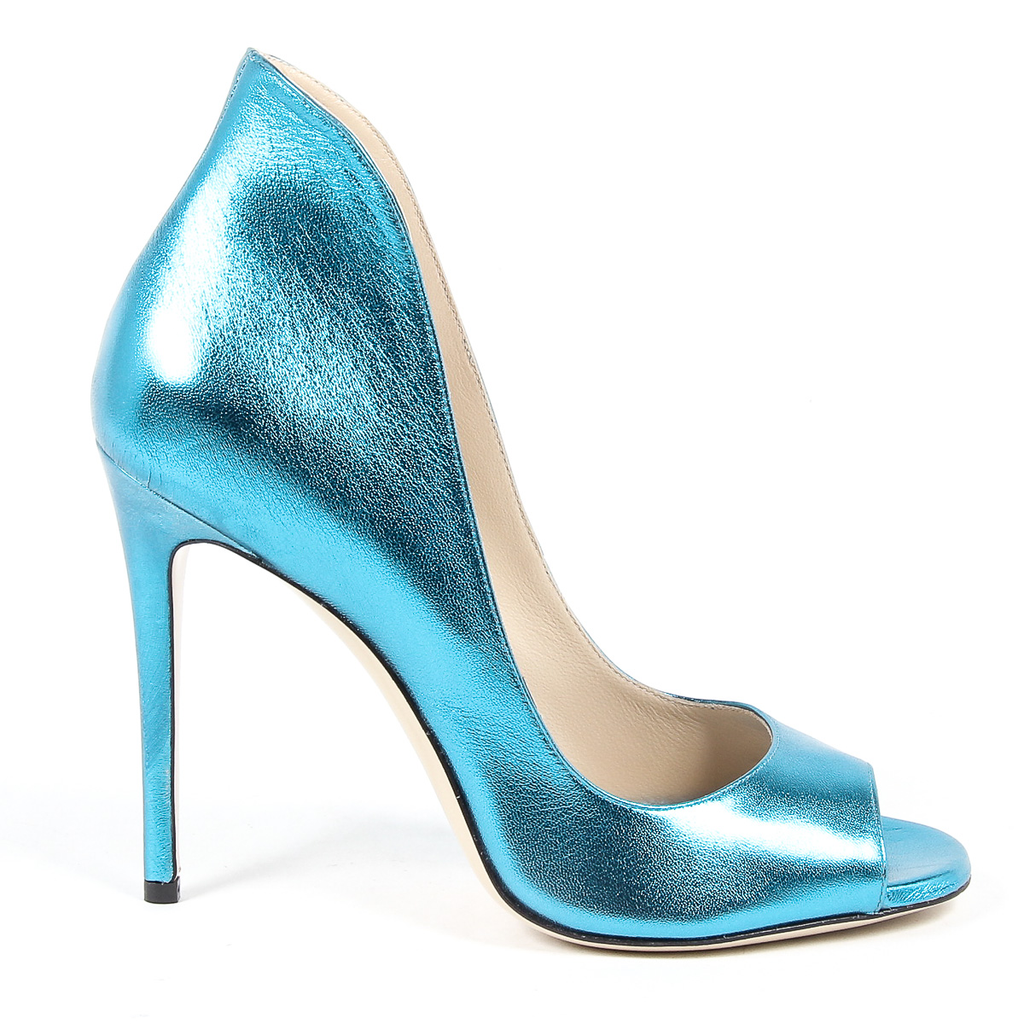 Andrew Charles - Décolleté da donna con punta aperta, colore azzurro, DAFNE