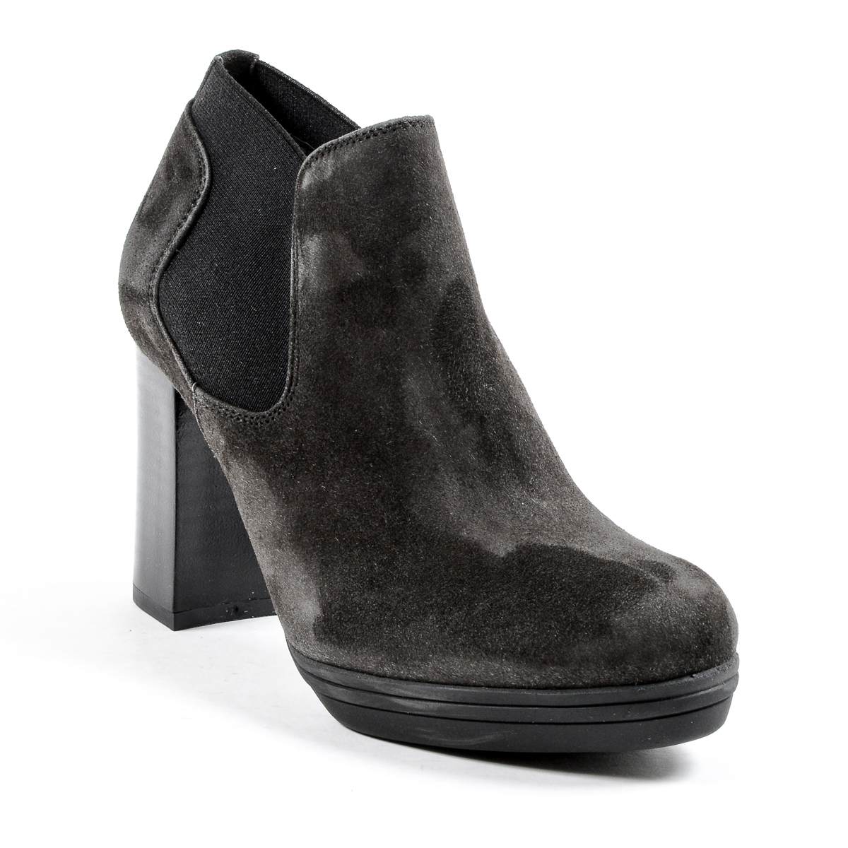 V 1969 Italia Stivaletto con tacco da donna grigio scuro GRACY