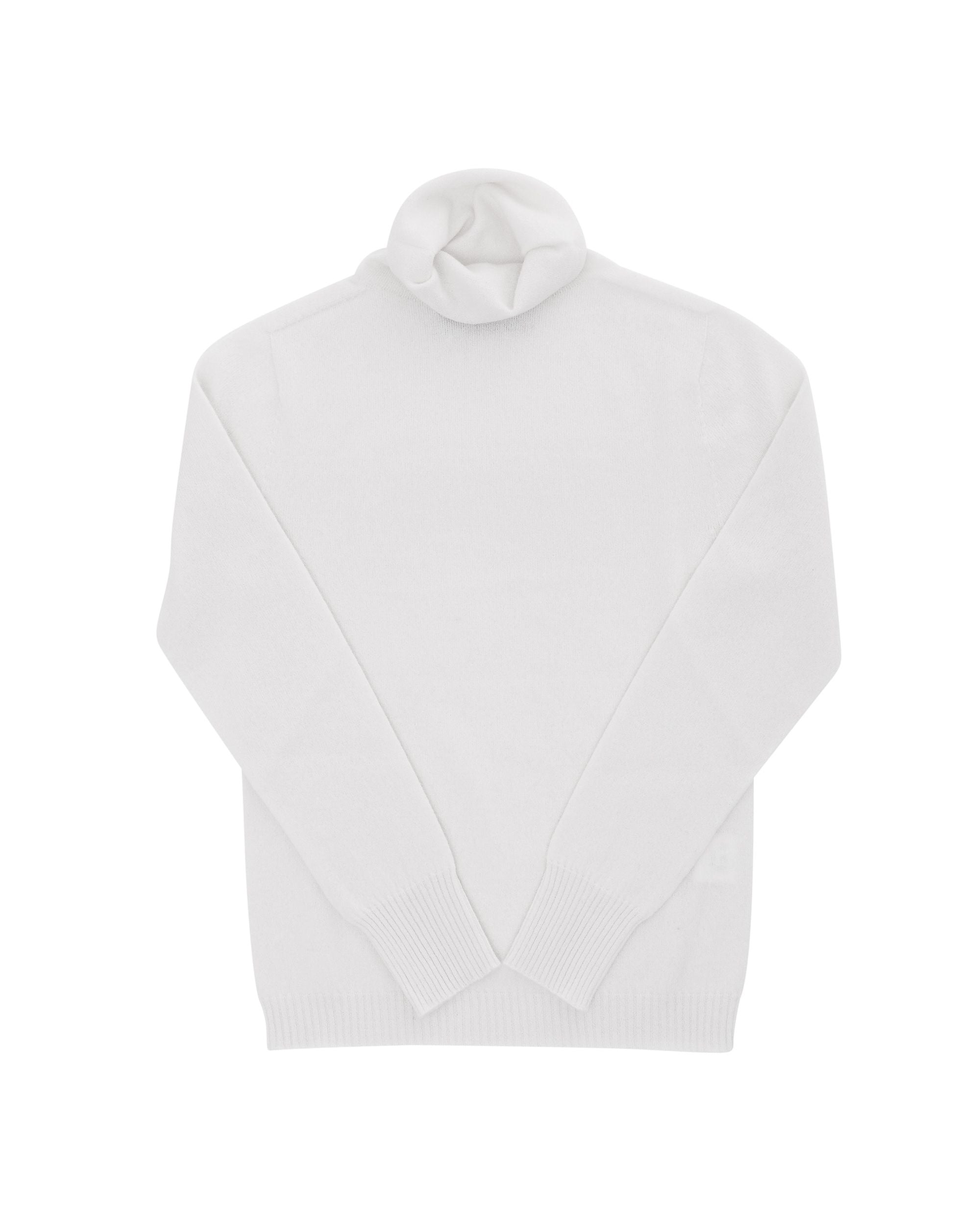 Maglione a collo alto da donna in cashmere Crown of Edinburgh COE 0023 BIANCO SPORCO