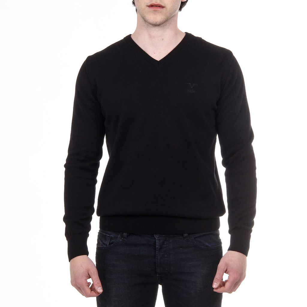 V 1969 Italia Maglione da uomo a maniche lunghe con scollo a V