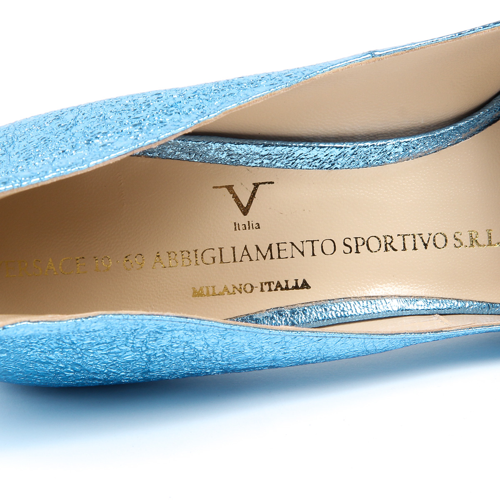 V 1969 Italia Womens Pump Open Toe Light Blue STELLA