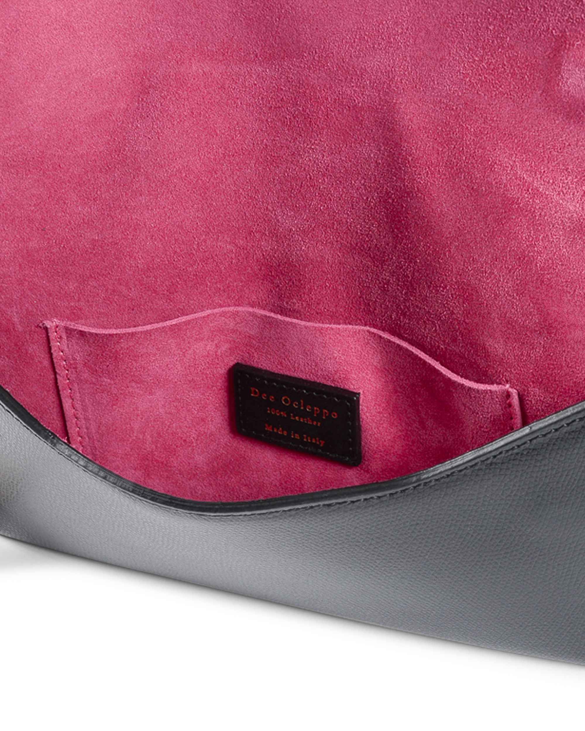 Dee Ocleppo Borsa a mano da donna DC220 LOGO PALMELLATO NERO