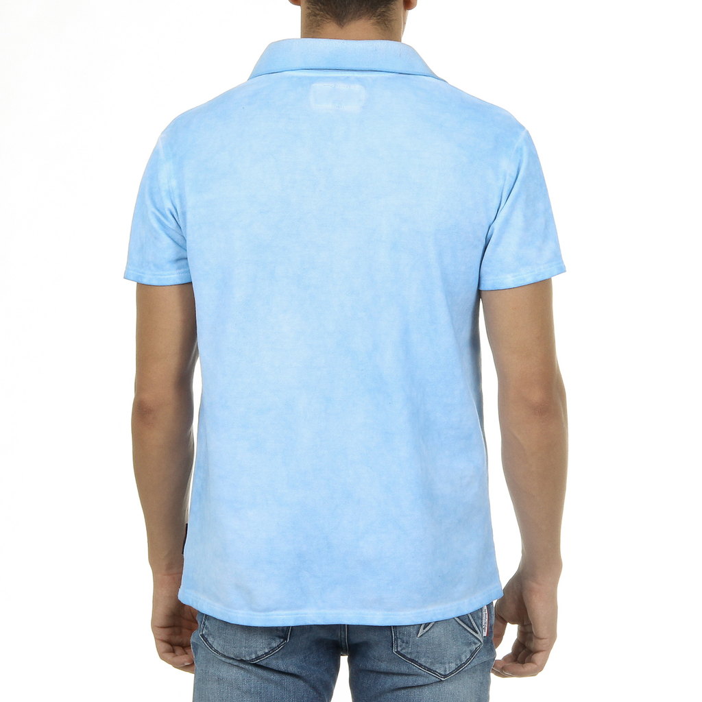 Andrew Charles Polo da uomo a maniche corte azzurro SIMBA