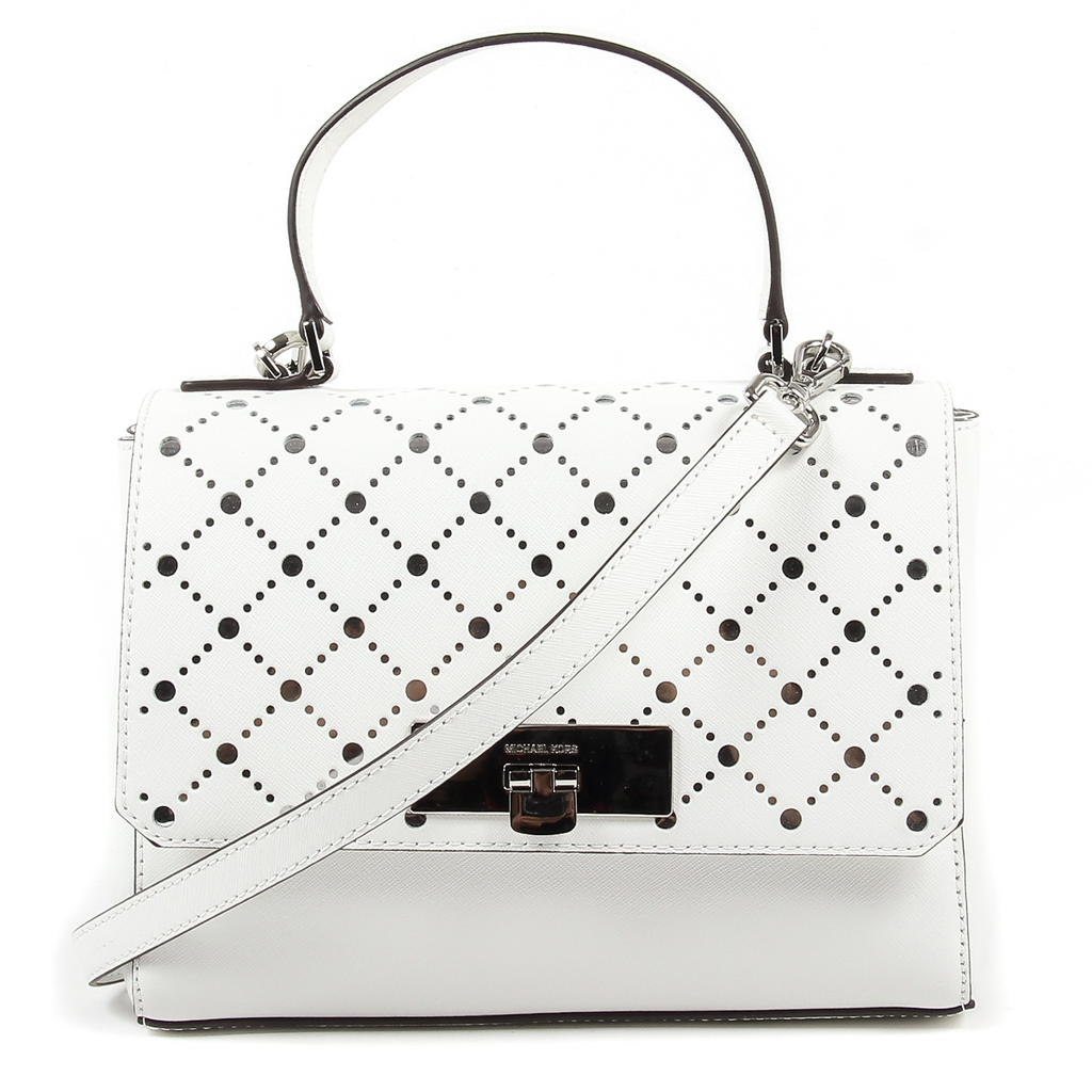 Borsa a mano da donna Michael Kors VIOLET 35S7SV1S2L BIANCO OTTICO