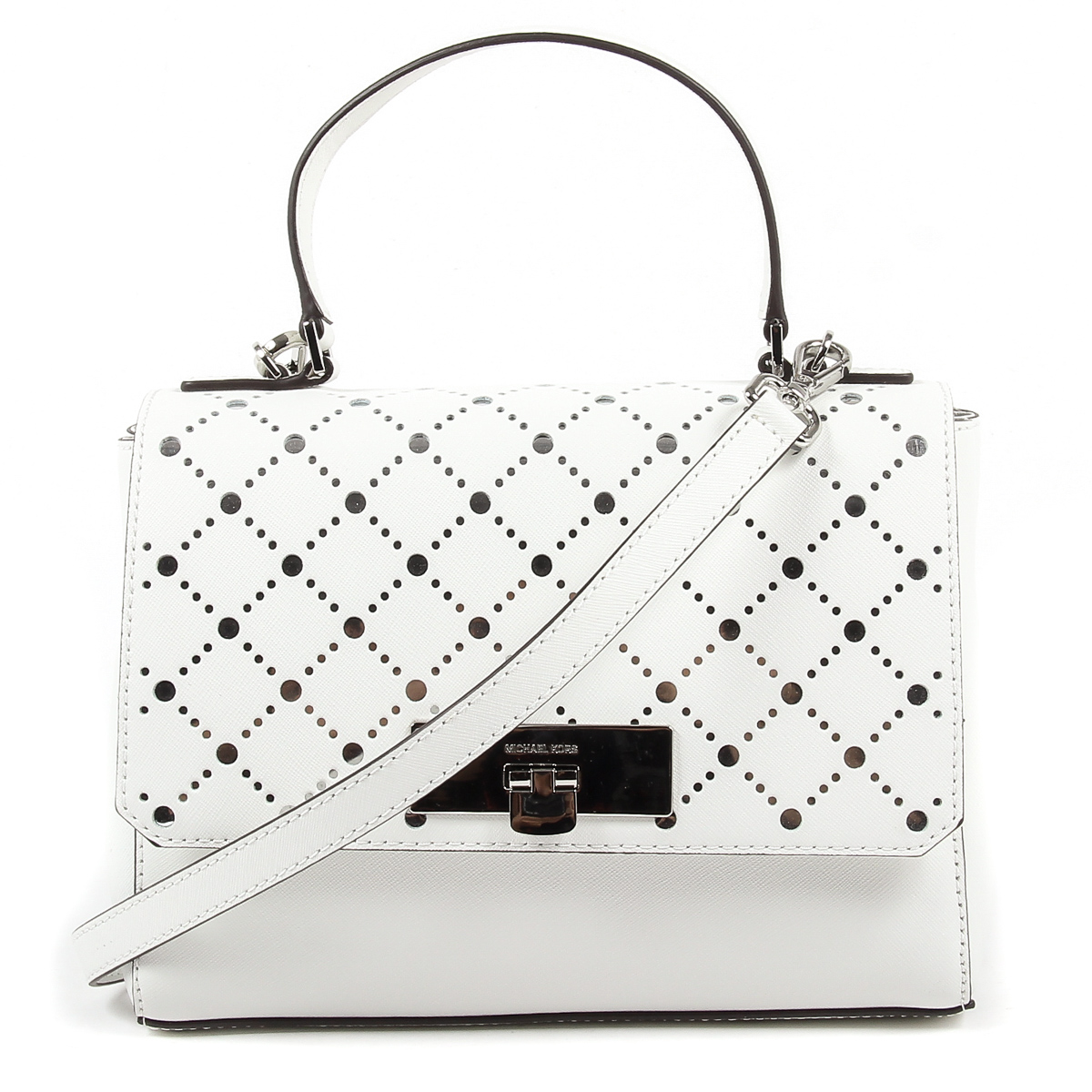 Borsa a mano da donna Michael Kors VIOLET 35S7SV1S2L BIANCO OTTICO
