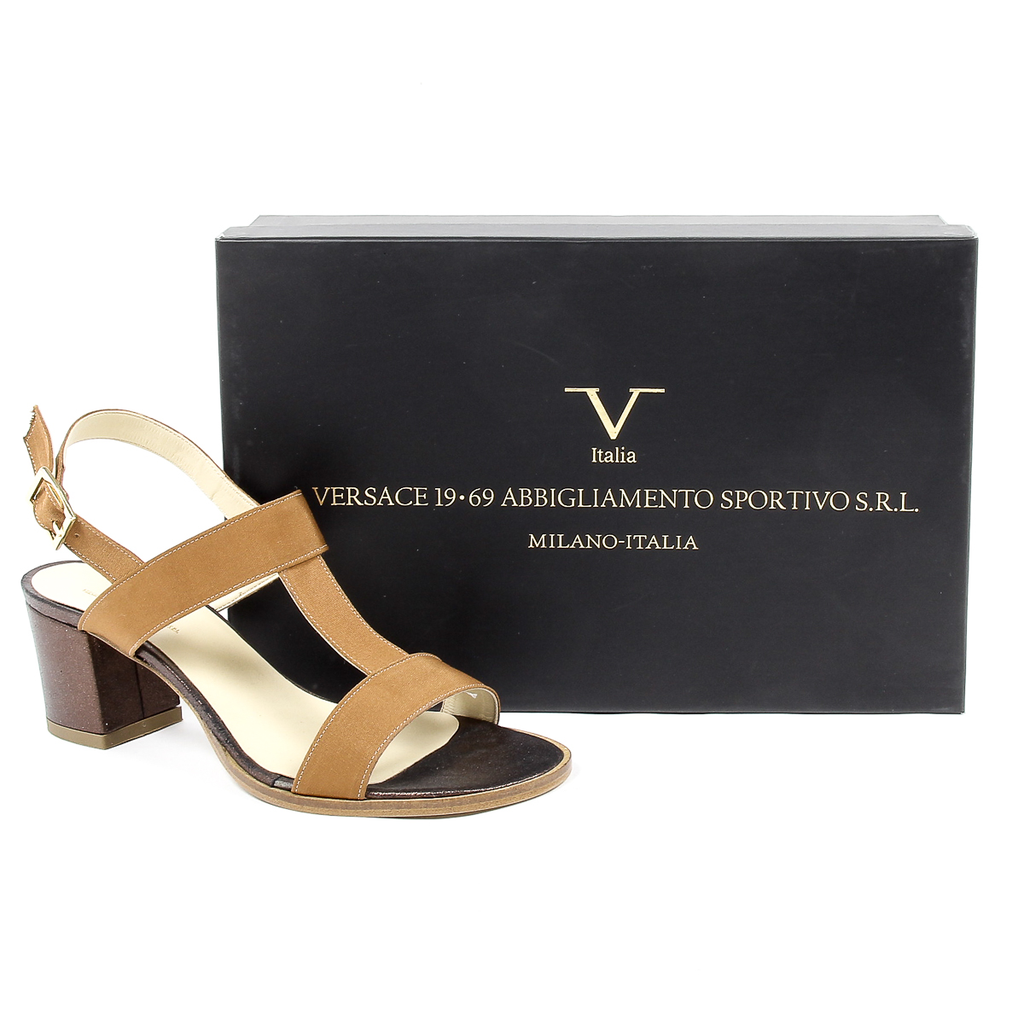 V 1969 Italia Sandalo Donna Marrone PERLA