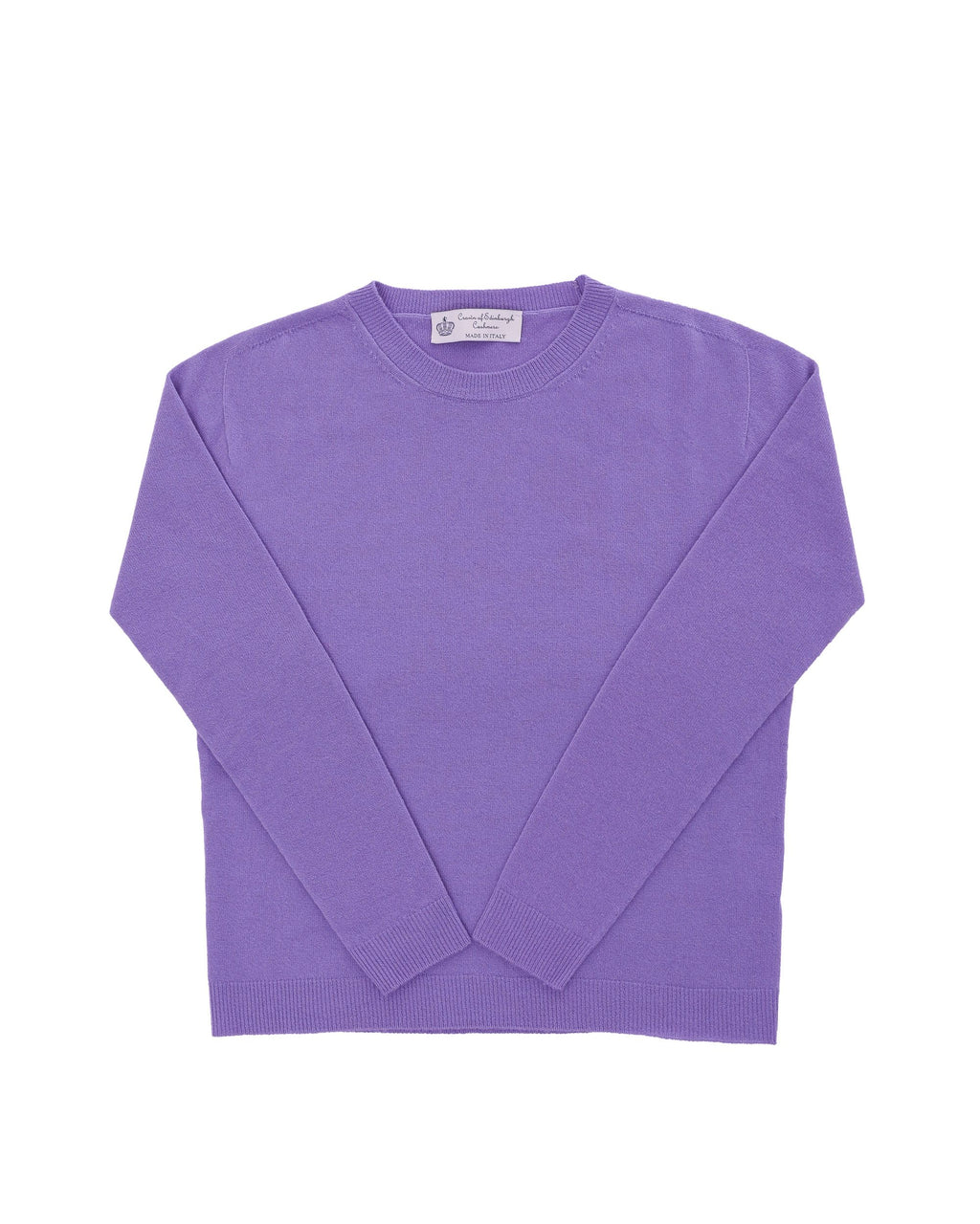 Maglione girocollo da donna in cashmere Crown of Edinburgh COE 0014 LAVANDA