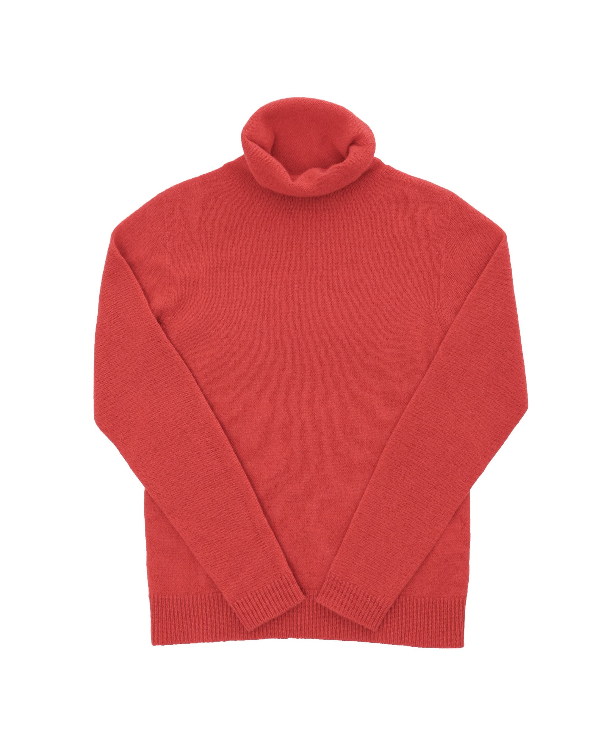 Maglione dolcevita da donna in cashmere Crown of Edinburgh COE 0021 ROSSO