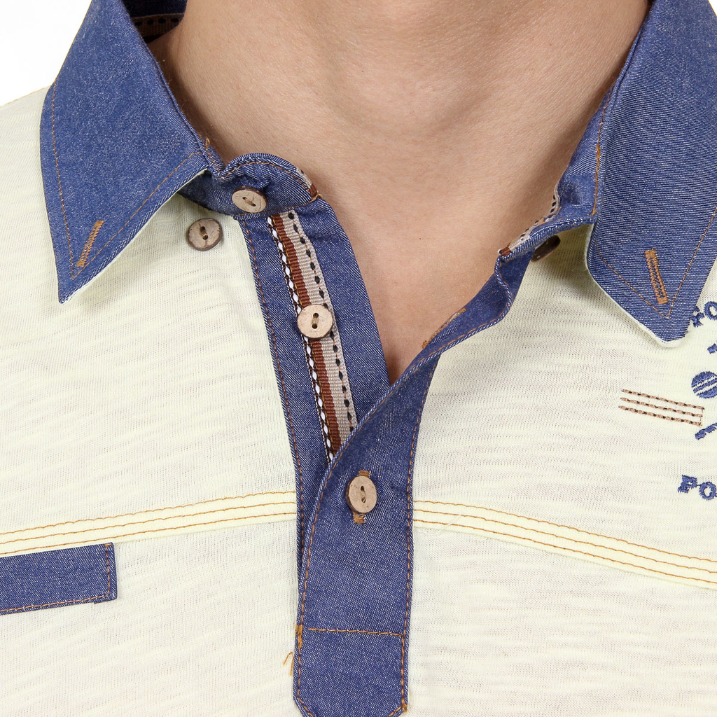 Polo da uomo a maniche corte Ufford & Suffolk Polo Club US007B GIALLO