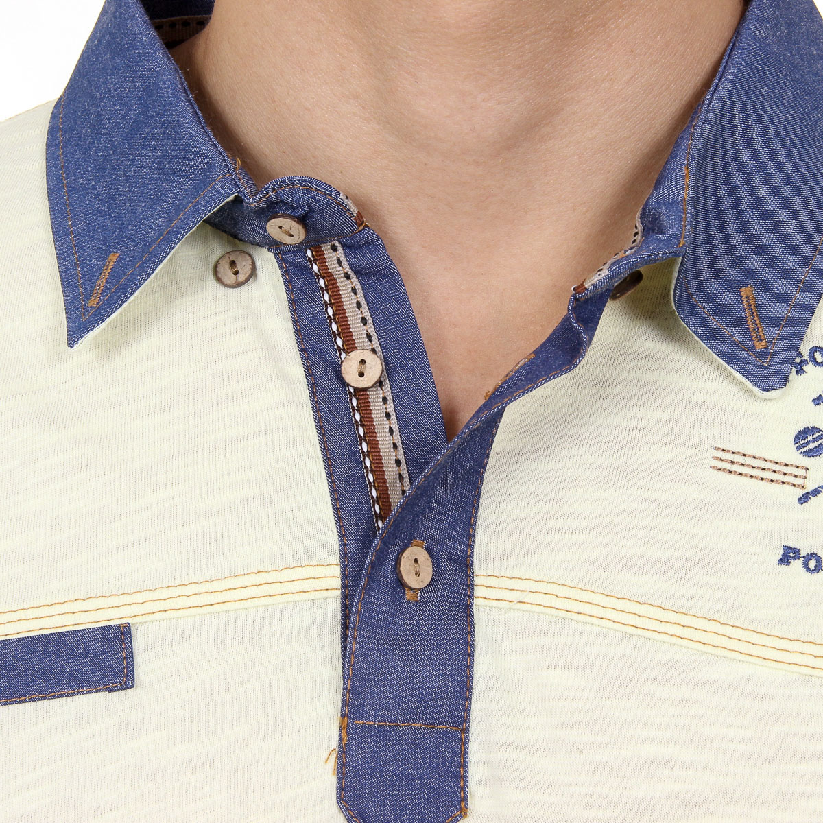 Polo da uomo a maniche corte Ufford & Suffolk Polo Club US007B GIALLO