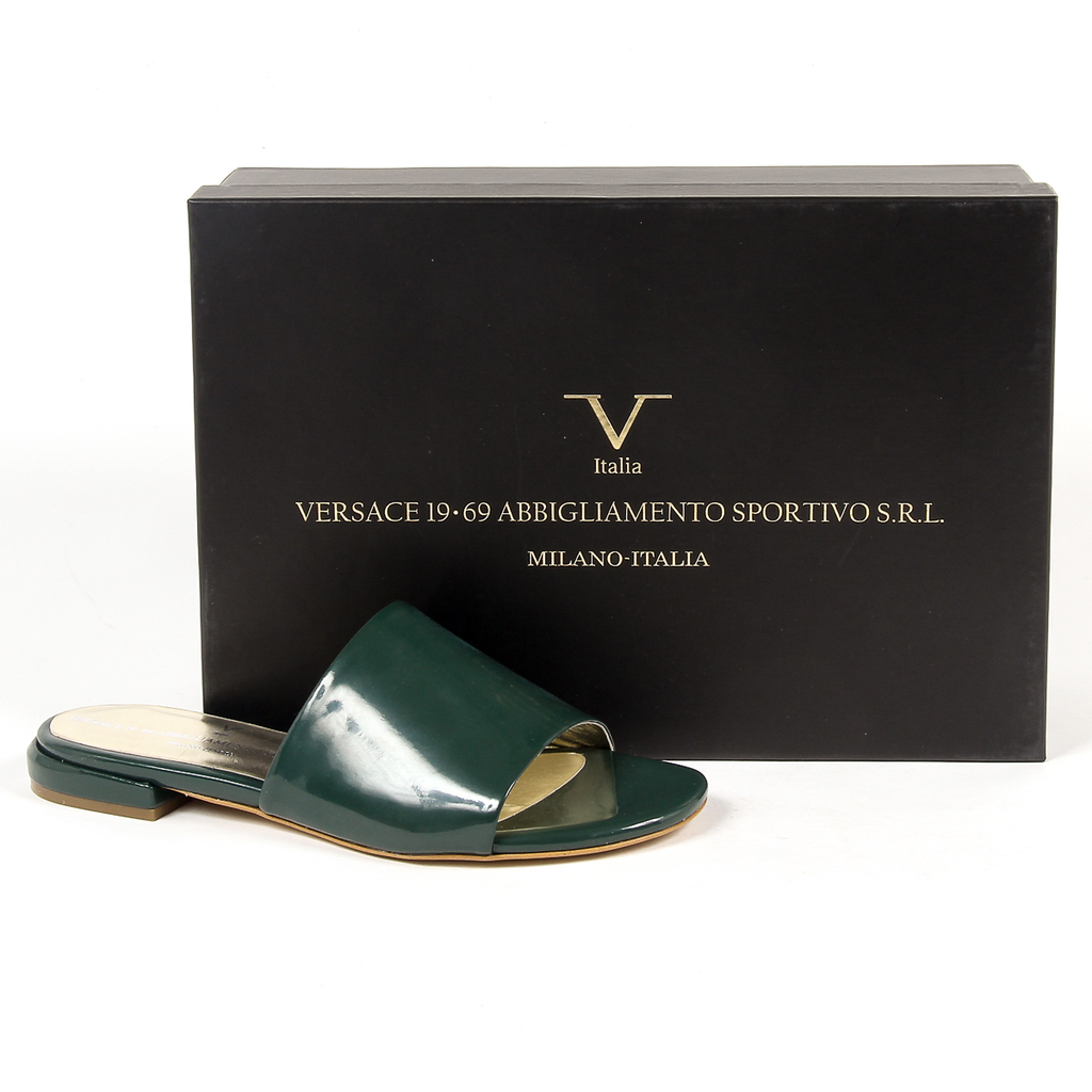 V 1969 Italia Sandalo piatto da donna verde IZAR