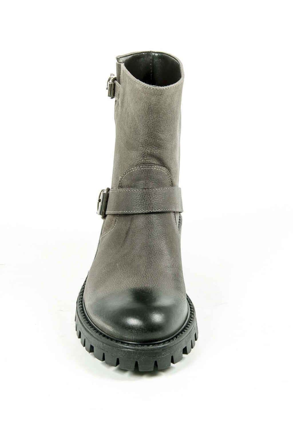 Stivale corto da donna V 1969 Italia B1441 NABUK VERDE MILITARE