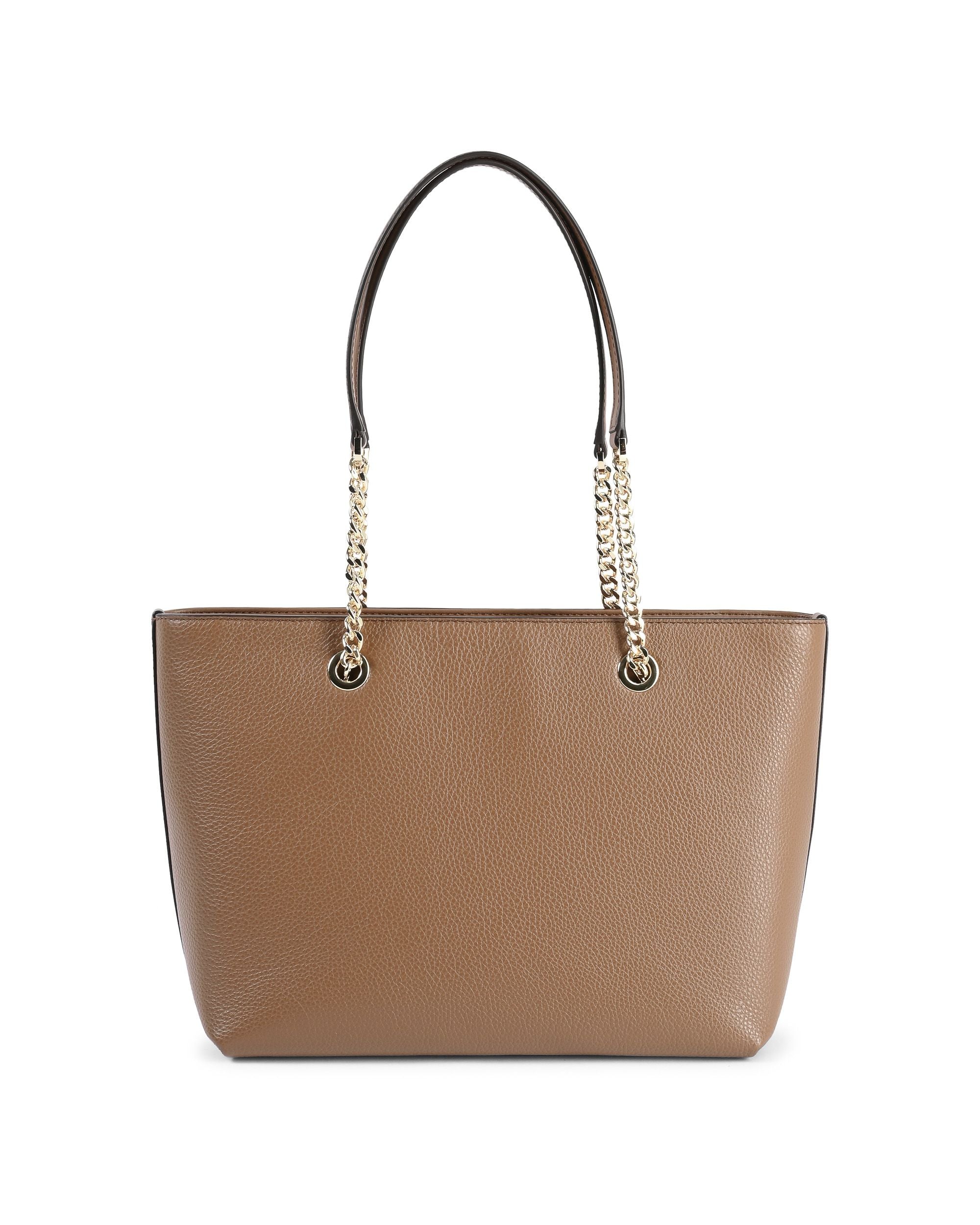 Borsa tote con catena e cerniera frontale di medie dimensioni Michael Kors 35F2GTTT2L LUGGAGE