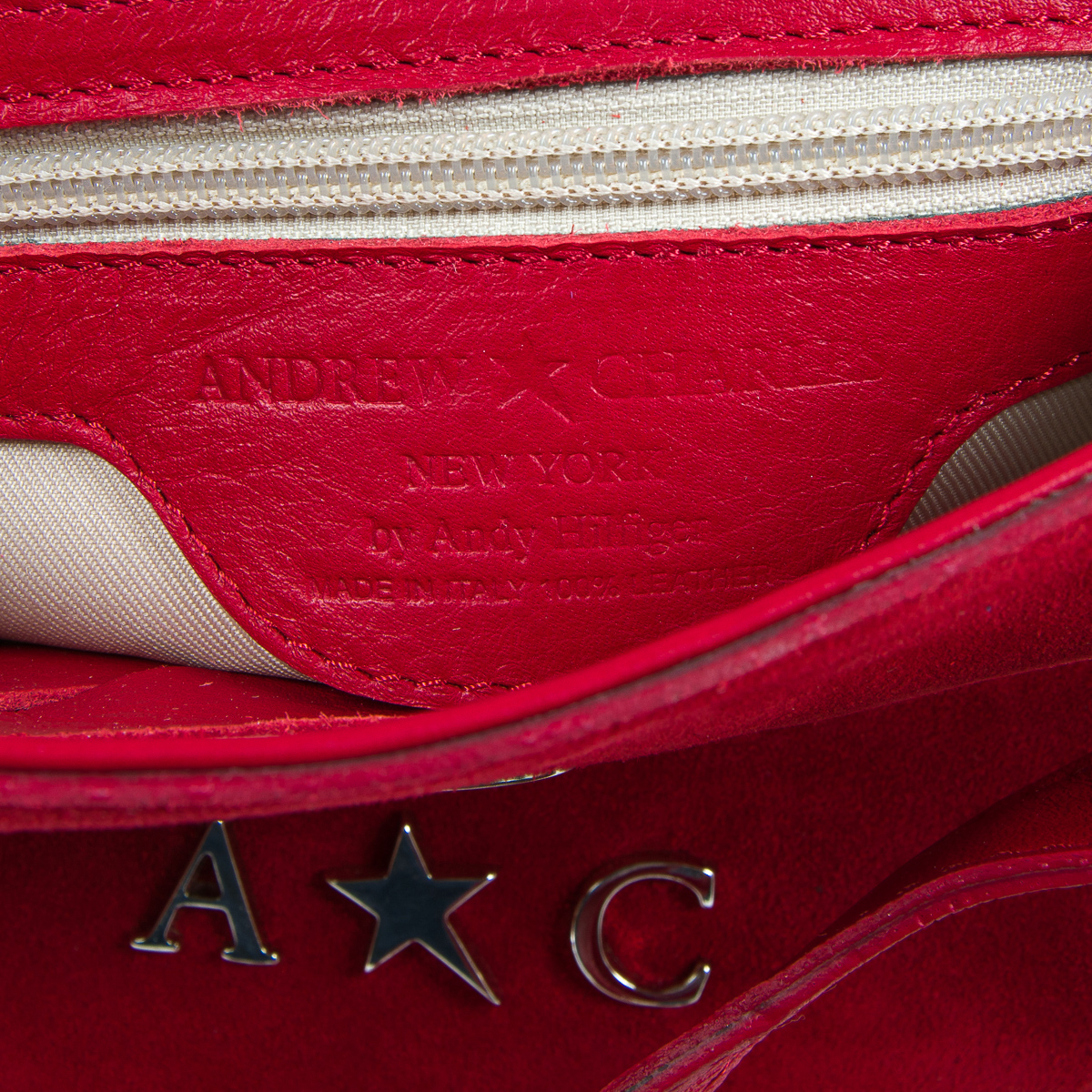 Borsa a mano da donna Andrew Charles rossa PAMELA