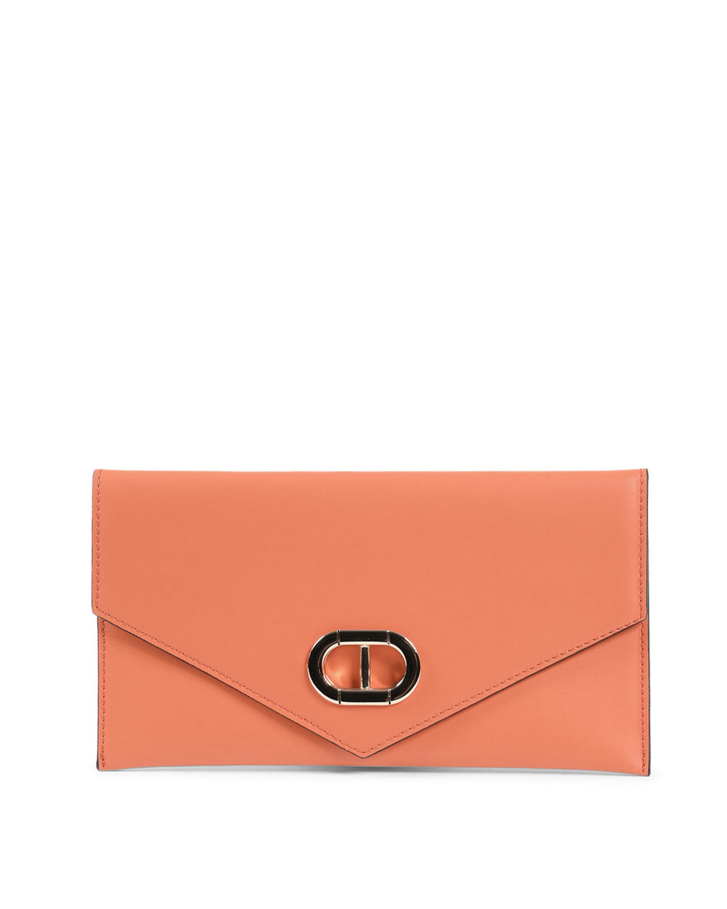 Pochette in pelle arancione