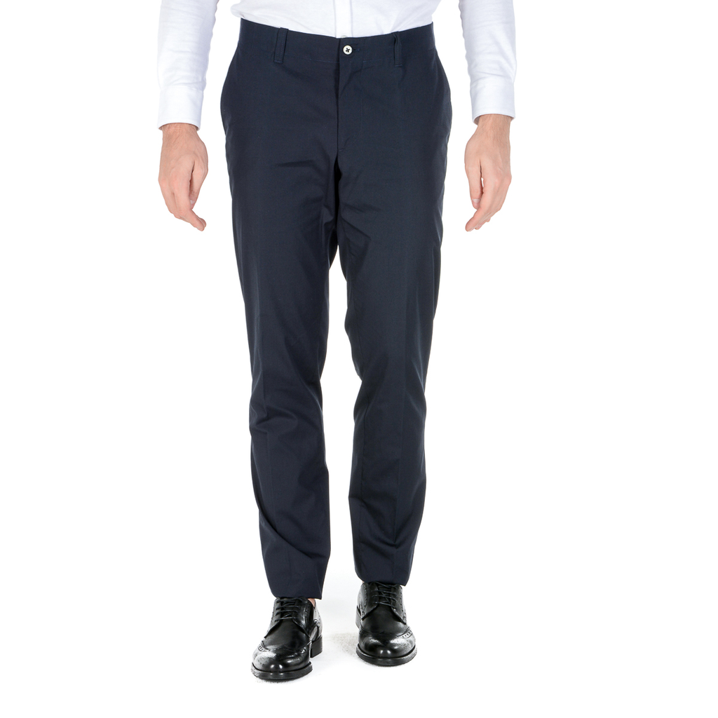 Corneliani Pantaloni Uomo Blu Scuro