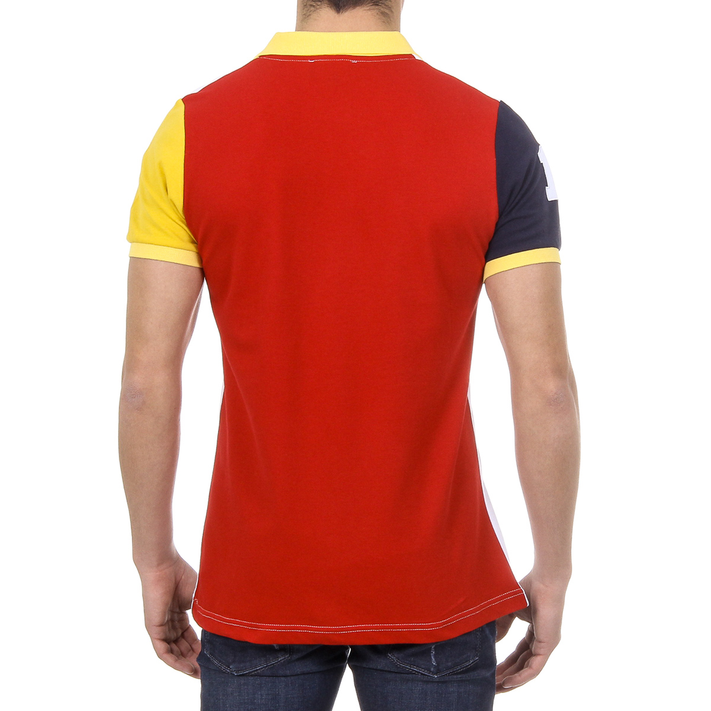 Polo da uomo a maniche corte Ufford & Suffolk Polo Club US009 BIANCO