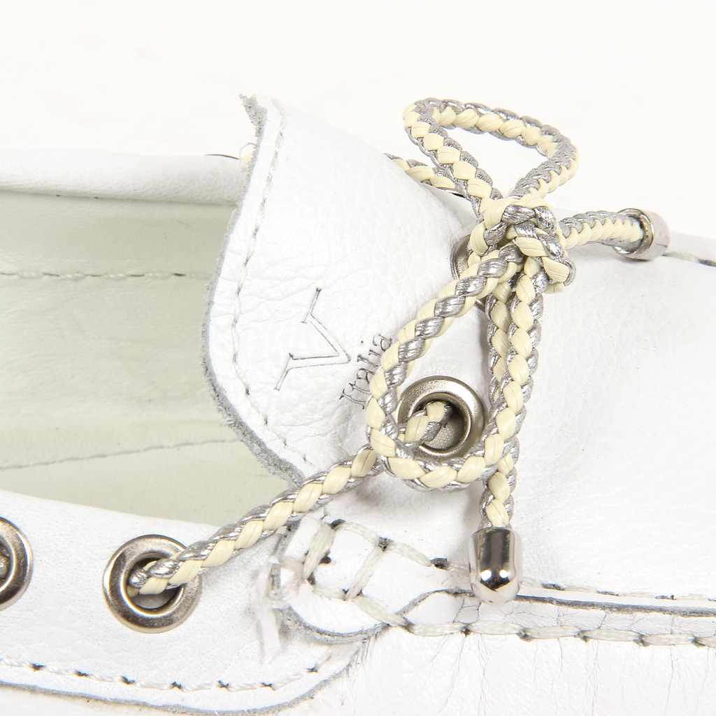 V 1969 Italia Mocassino Donna Bianco EMILIA