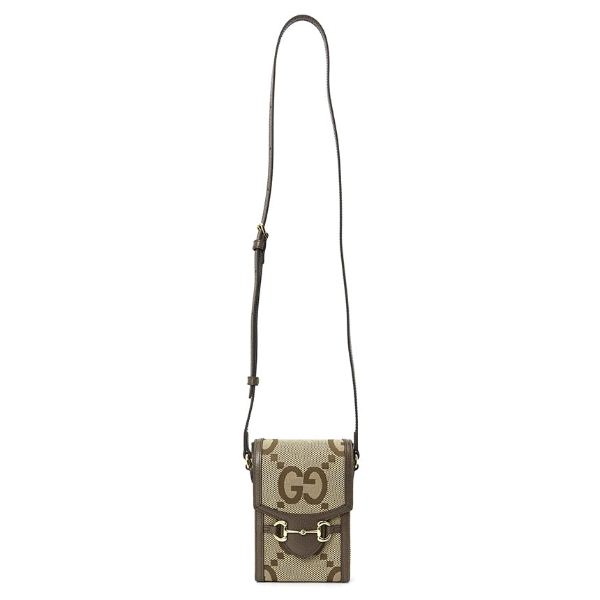 Borsa a tracolla da uomo con monogramma GG Horsebit