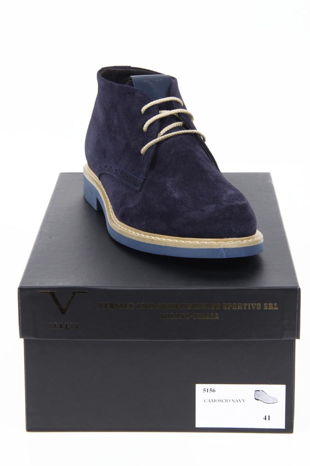 V 1969 Italia stivaletti uomo 5156 CAMOSCIO NAVY