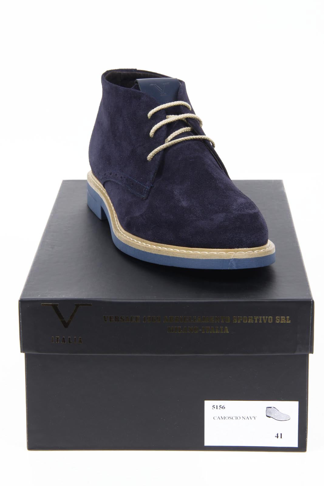 V 1969 Italia stivaletti uomo 5156 CAMOSCIO NAVY