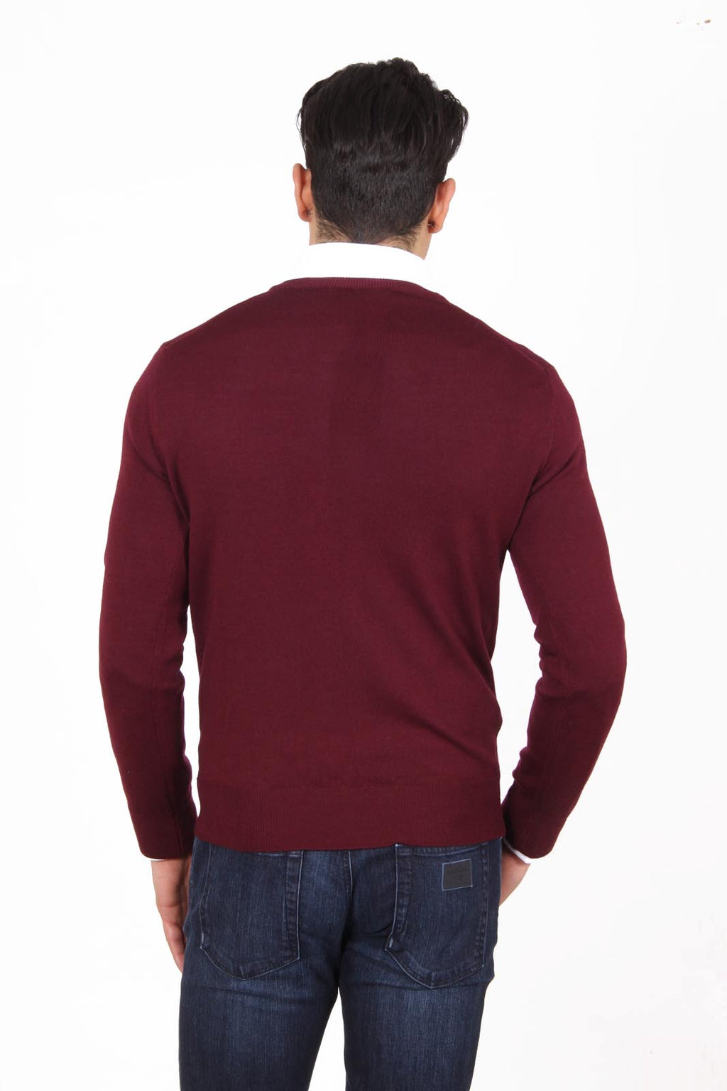 V 1969 Italia maglione girocollo uomo 9800 GIROCOLLO BORDEAUX