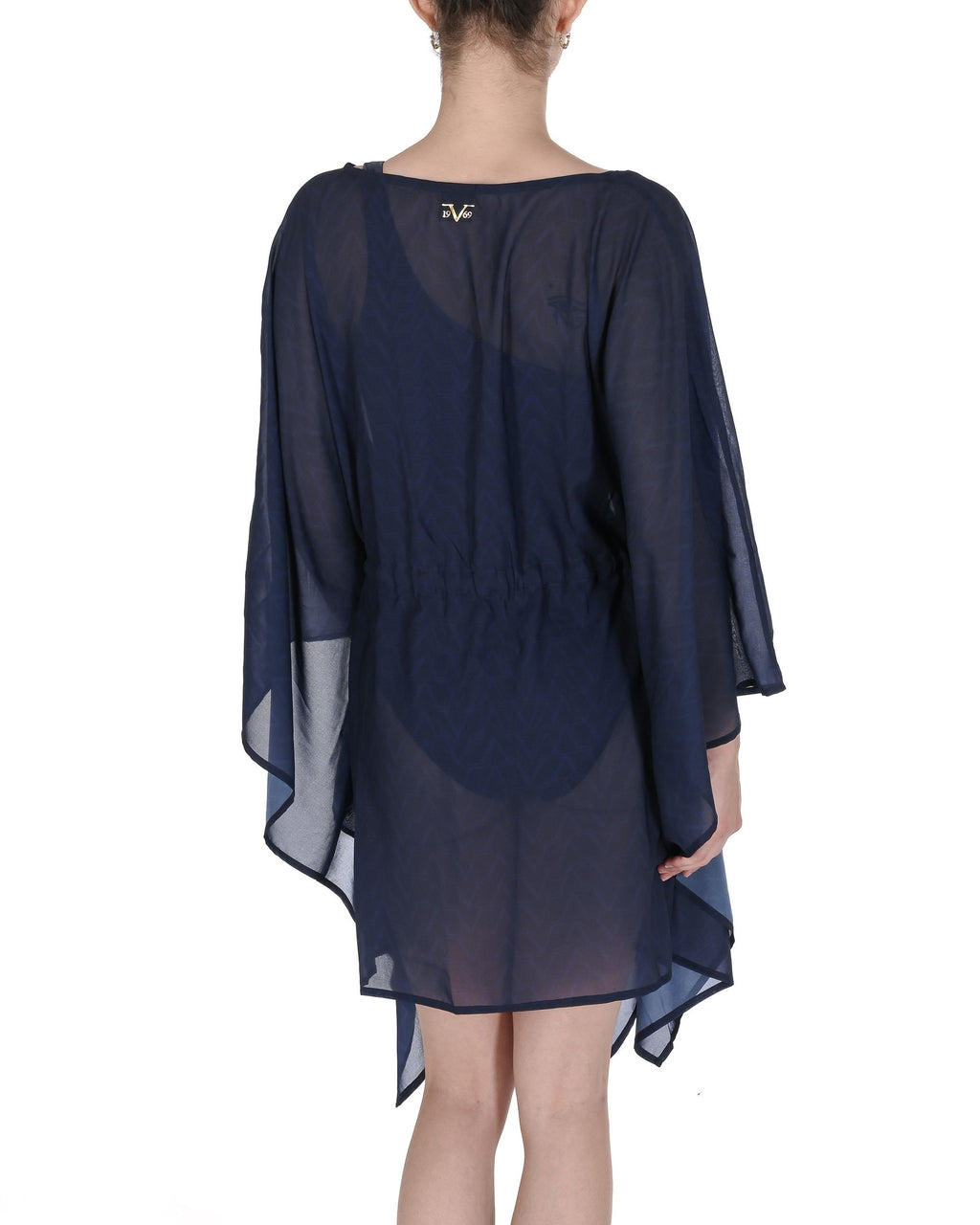 19V69 Italia Costume da bagno da donna in chiffon Caftano VSC1WCU03 NAVY