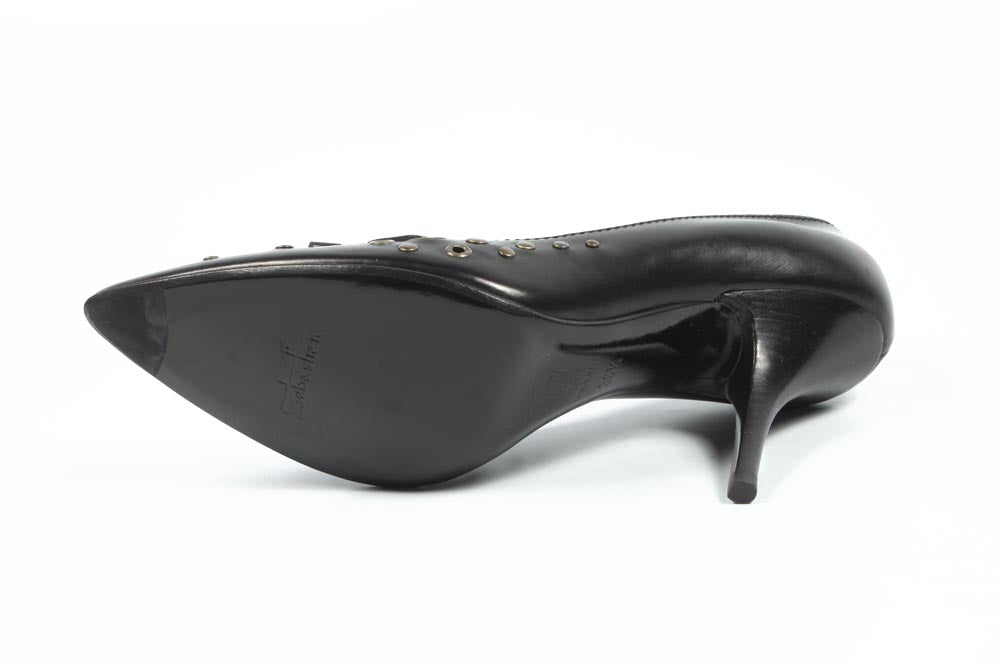 Décolleté da donna Sebastian Milano S1953 ANTICO NERO+OTTONE G