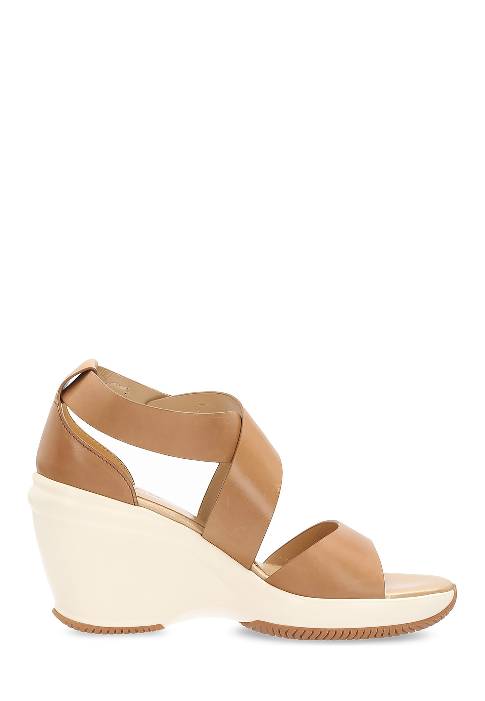 Hogan Sandalo con zeppa da donna Beige HXW1460A360DDGIS002