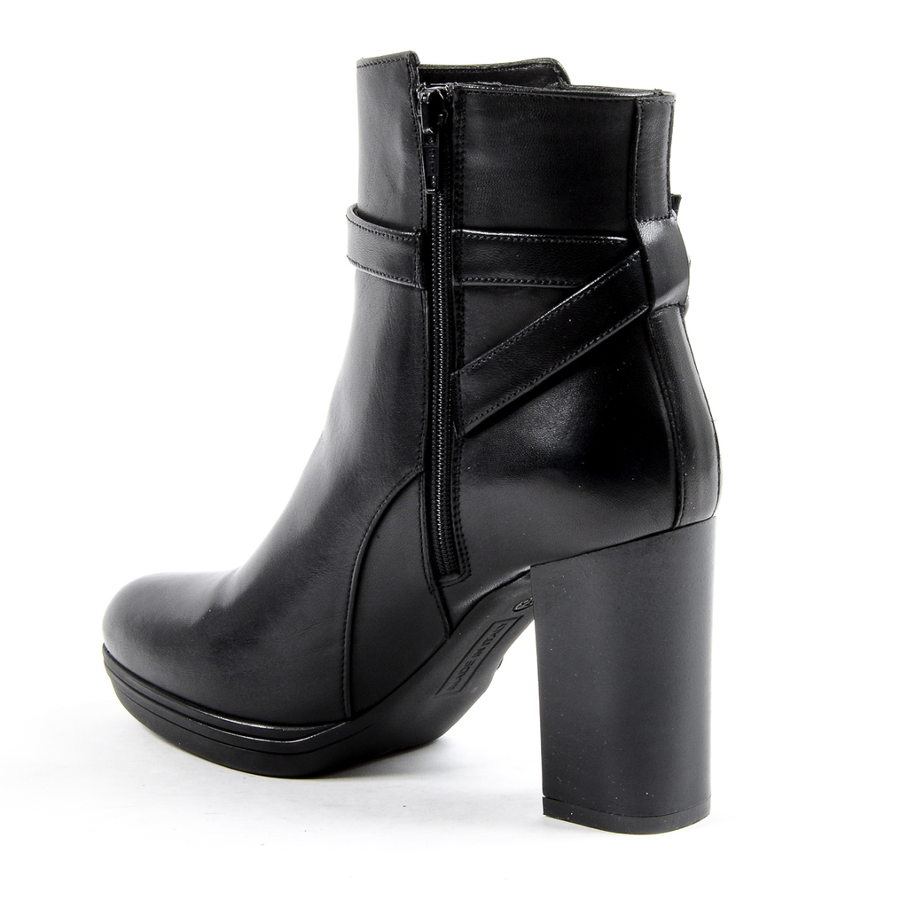 V 1969 Italia Stivaletto con tacco da donna nero SAMANTHA