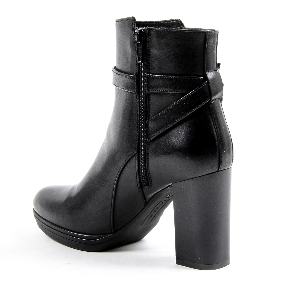 V 1969 Italia Stivaletto con tacco da donna nero SAMANTHA