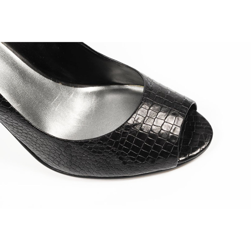 Nine West Scarpe da donna con punta aperta NWHEALTH NERO COCCODRILLO