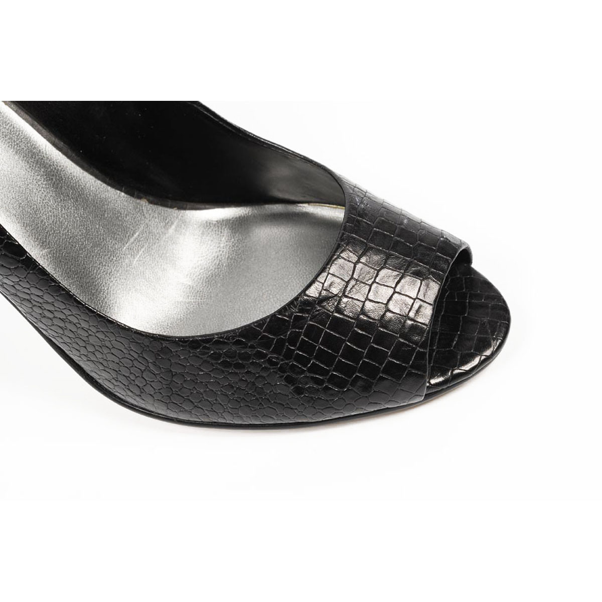 Nine West Scarpe da donna con punta aperta NWHEALTH NERO COCCODRILLO