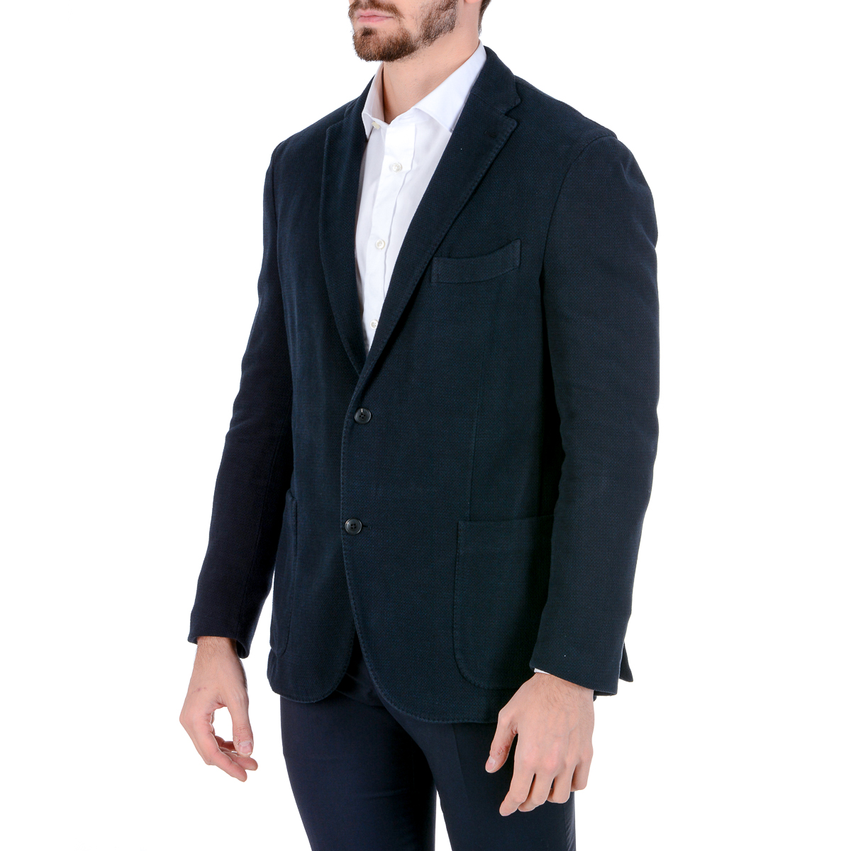 Boglioli Milano Giacca da uomo a maniche lunghe blu scuro