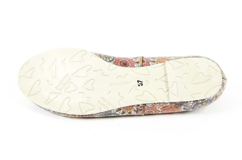 V 1969 Italia Ballerina da donna E08 FIORE CUOIO