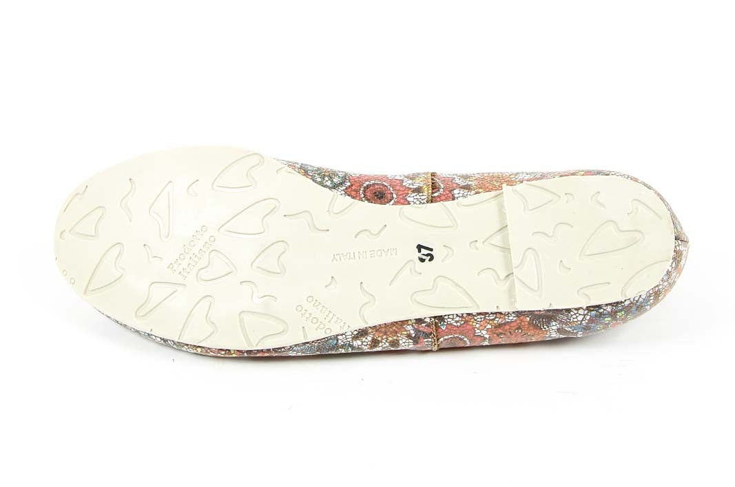 V 1969 Italia Ballerina da donna E08 FIORE CUOIO