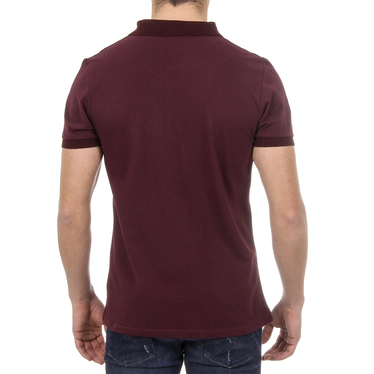 Polo da uomo a maniche corte Ufford & Suffolk Polo Club US007 BORDEAUX