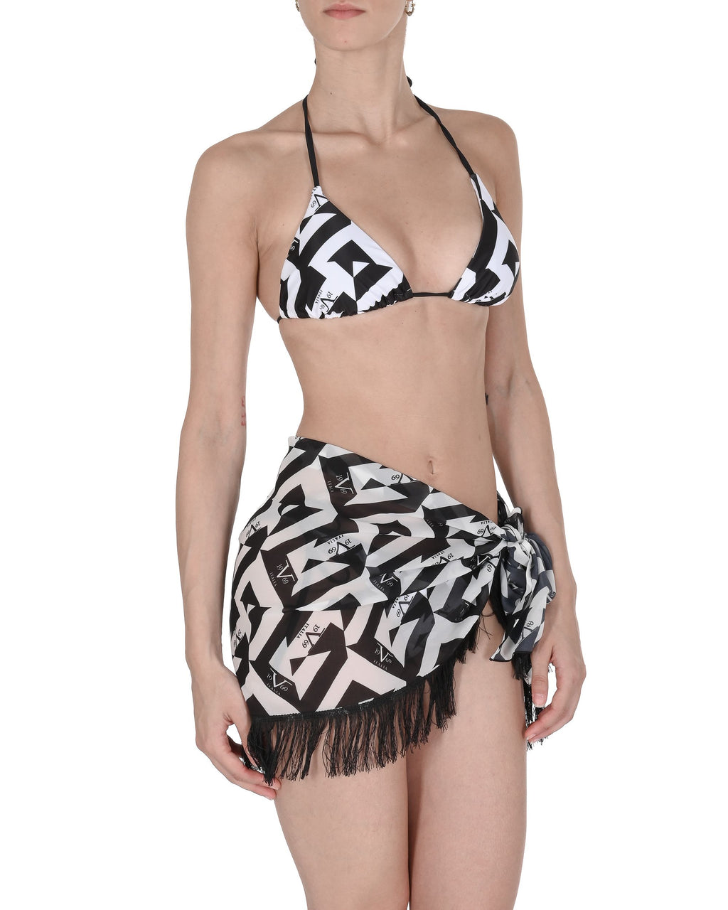 19V69 Italia Costume da bagno da donna in chiffon Cover VSC1WCU02 MULTICOLOR