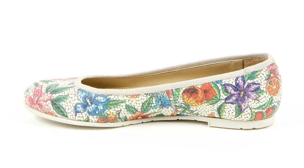 V 1969 Italia Ballerina da donna E08 TESSUTO FIORI
